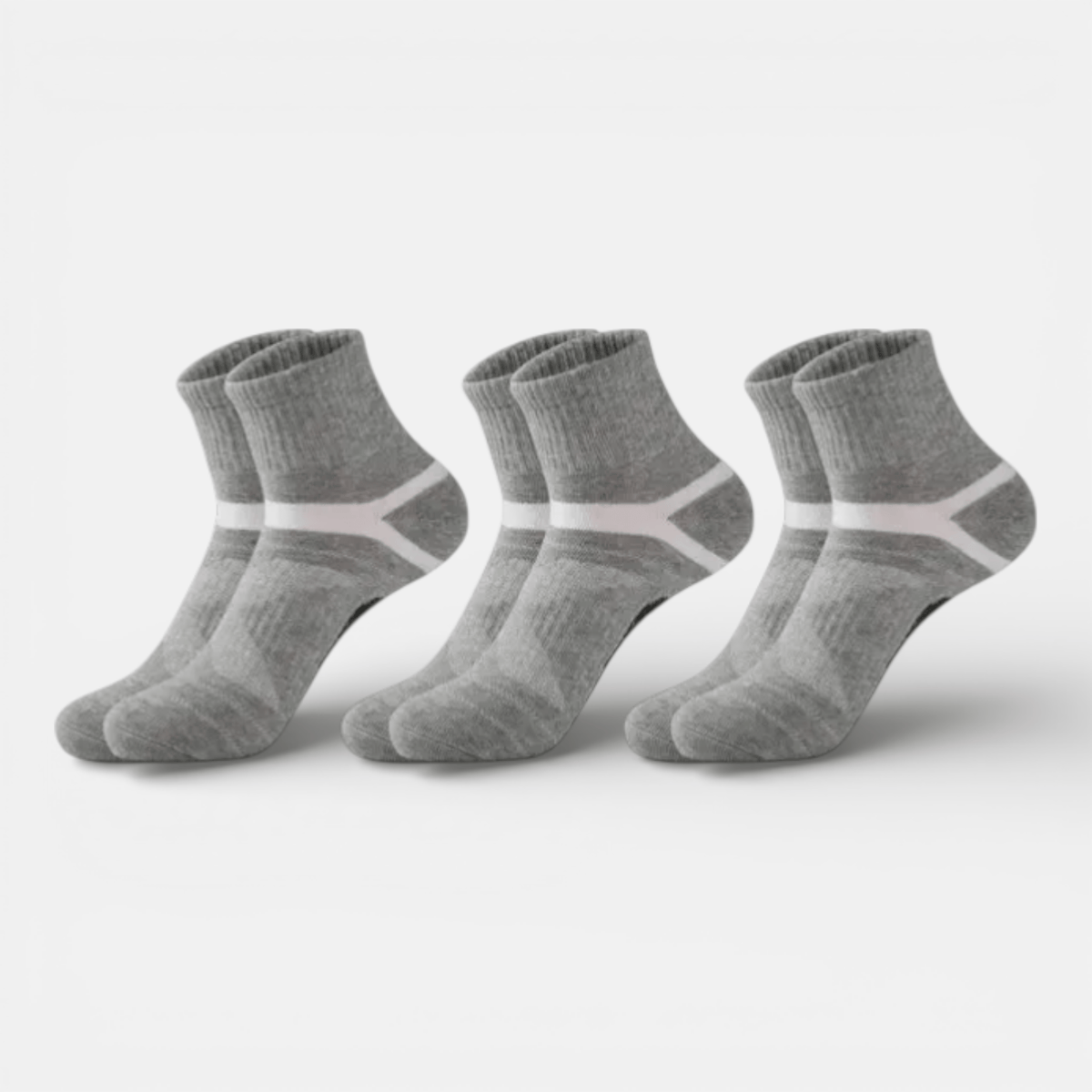 Mon Esprit Nature Gris clair Chaussettes pour hommes de randonnée x3