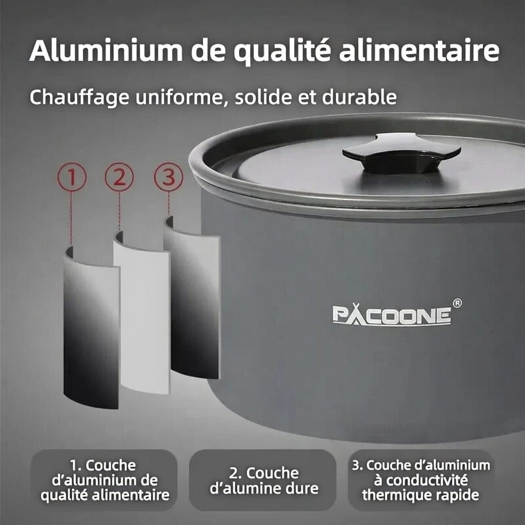 Mon Esprit Nature Gris Kit d'ustensiles de cuisine portables