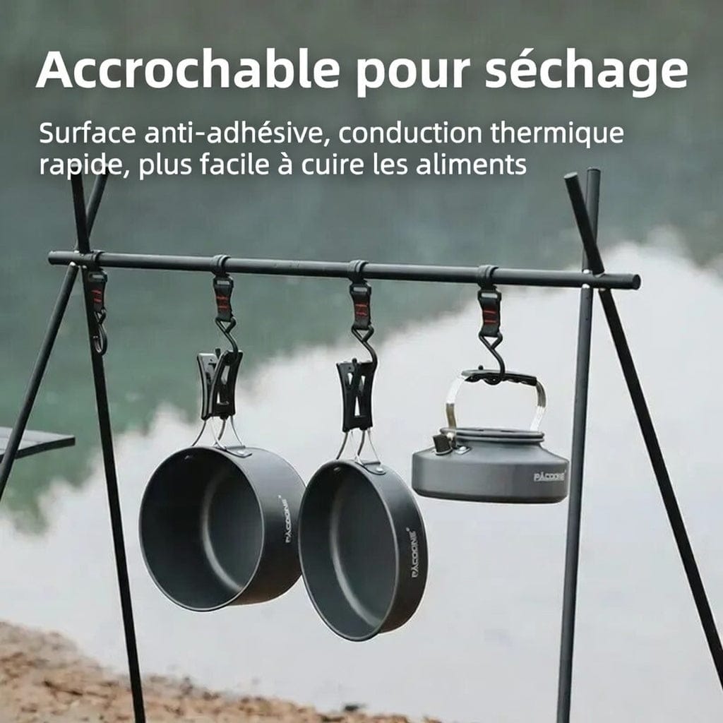Mon Esprit Nature Gris Kit d'ustensiles de cuisine portables
