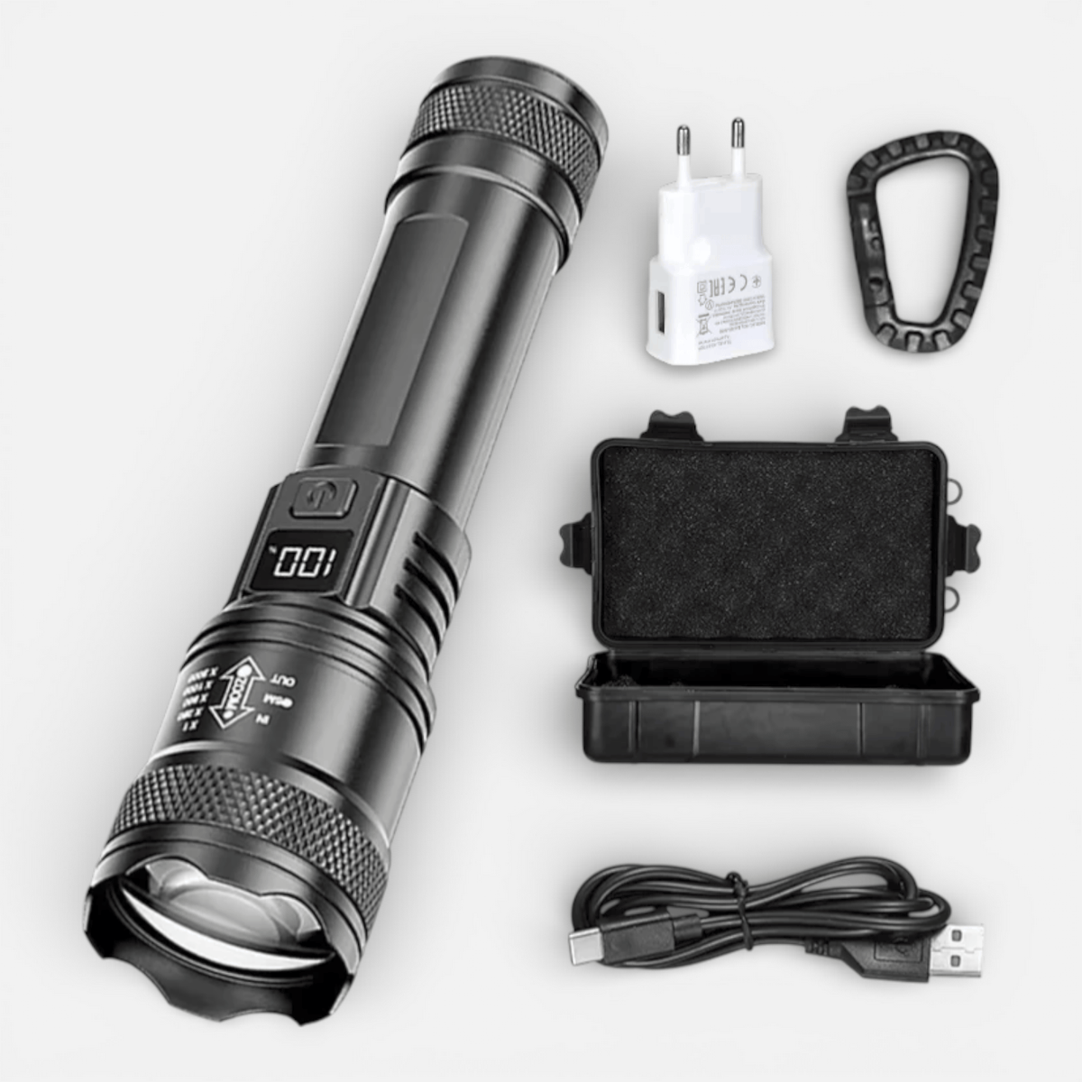 Mon Esprit Nature Gris Lampes de poche LED haute puissance - Blazion