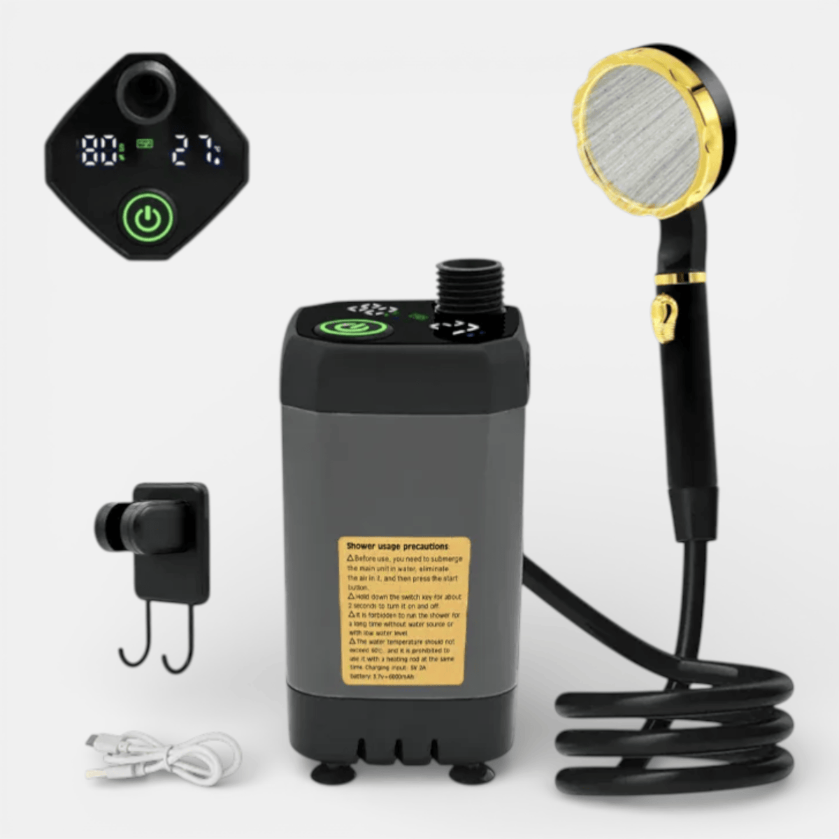 Mon Esprit Nature Gris Pompe de douche de Camping