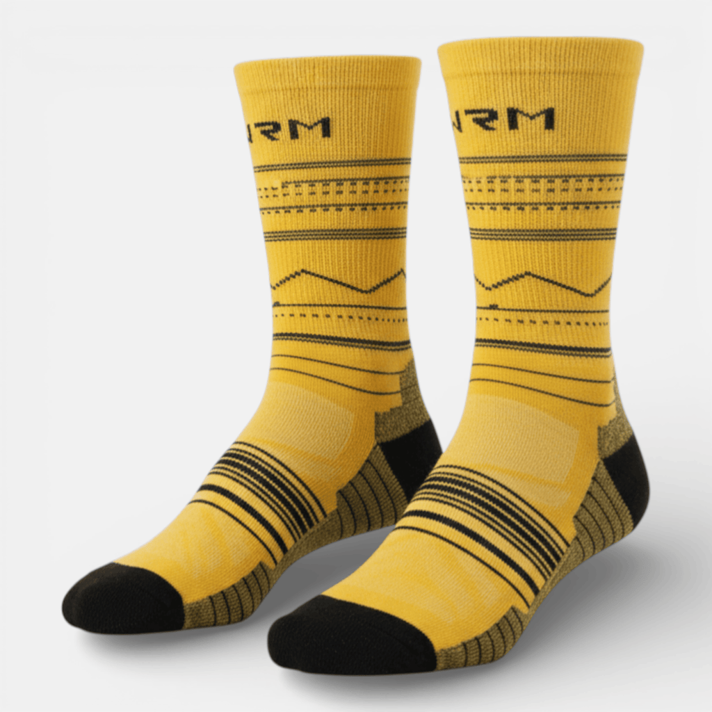 Mon Esprit Nature Jaune / 1 paire / M Chaussettes en laine de course