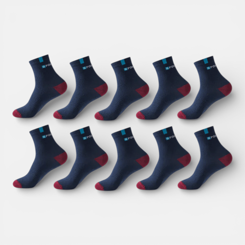 Mon Esprit Nature Marine / EU36-43 Chaussettes en coton de Sport x5