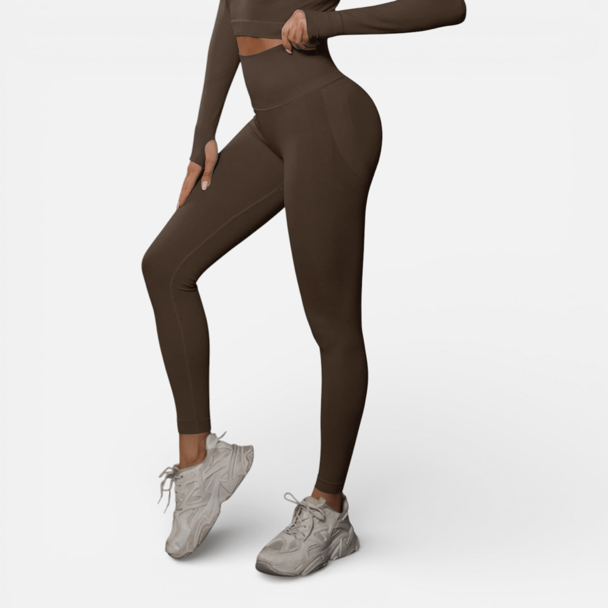 Mon Esprit Nature Marron / S Legging sans couture femmes