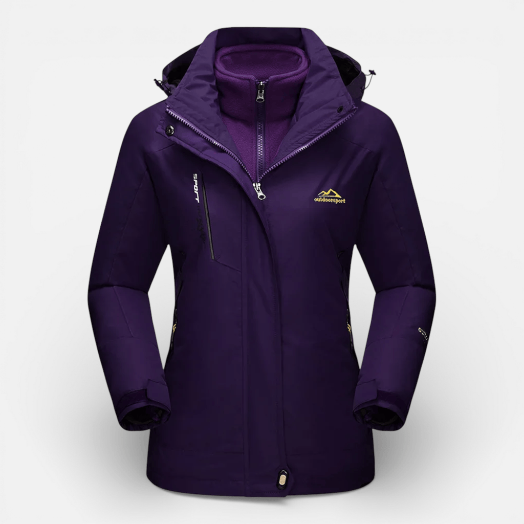 Mon Esprit Nature Mauve / XS Veste de randonnée doublée en polaire - Zorna 2