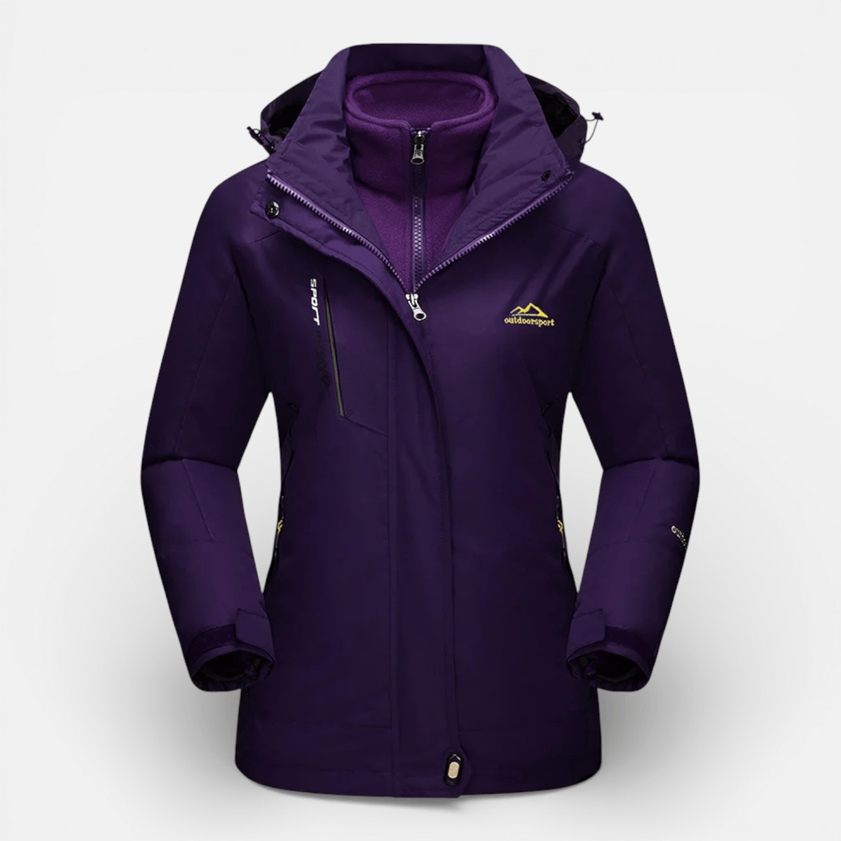 Mon Esprit Nature Mauve / XS Veste de randonnée doublée en polaire - Zorna 2