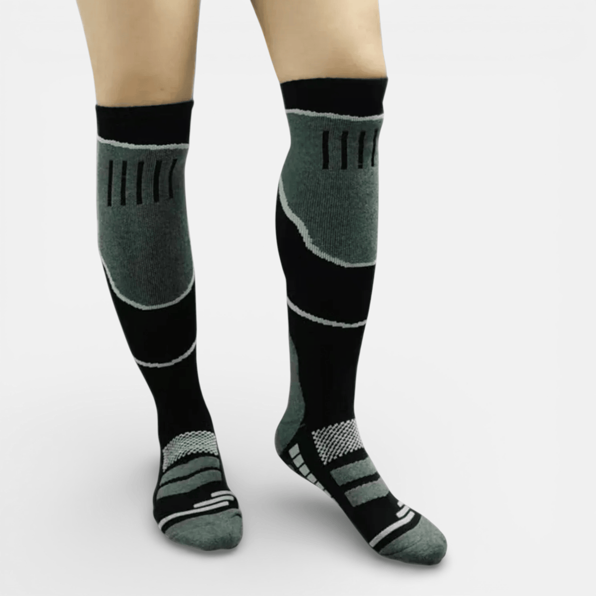 Mon Esprit Nature noir 2 / 36-46 / 2 Paires Paires de chaussettes de Ski en laine x2