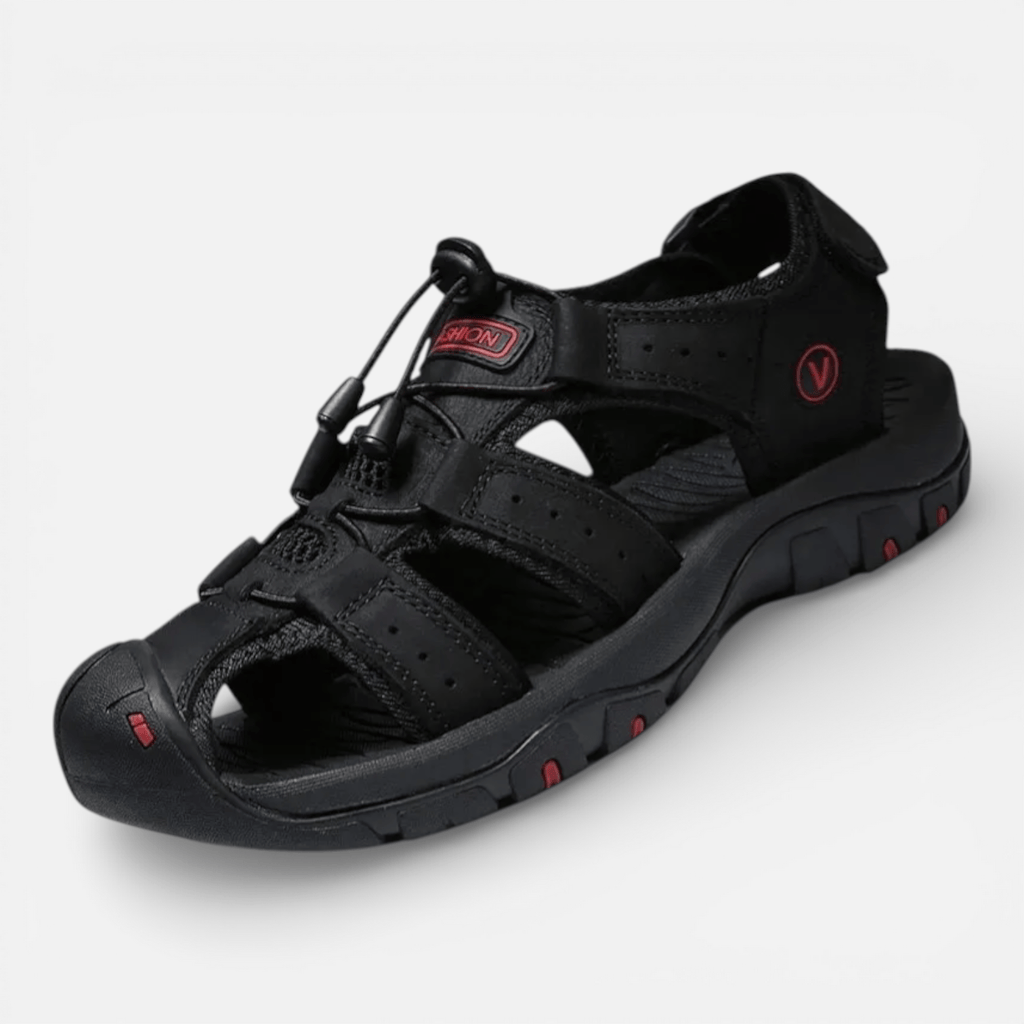 Mon Esprit Nature Noir / 40 Sandales d'été en cuir - Trailvora