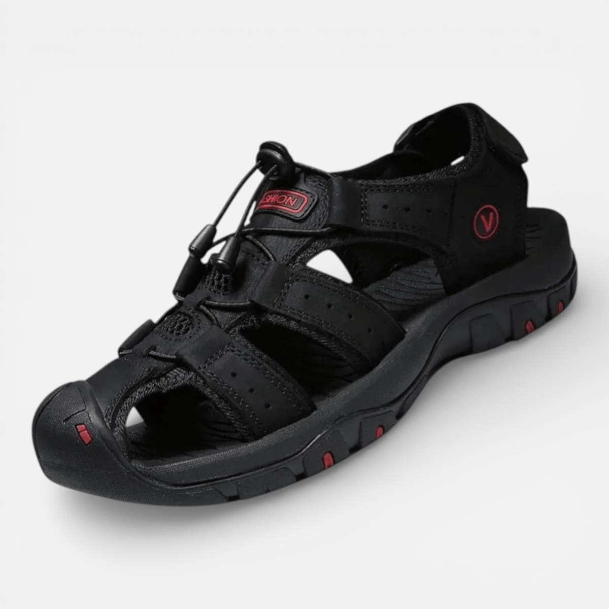 Mon Esprit Nature Noir / 40 Sandales d'été en cuir - Trailvora