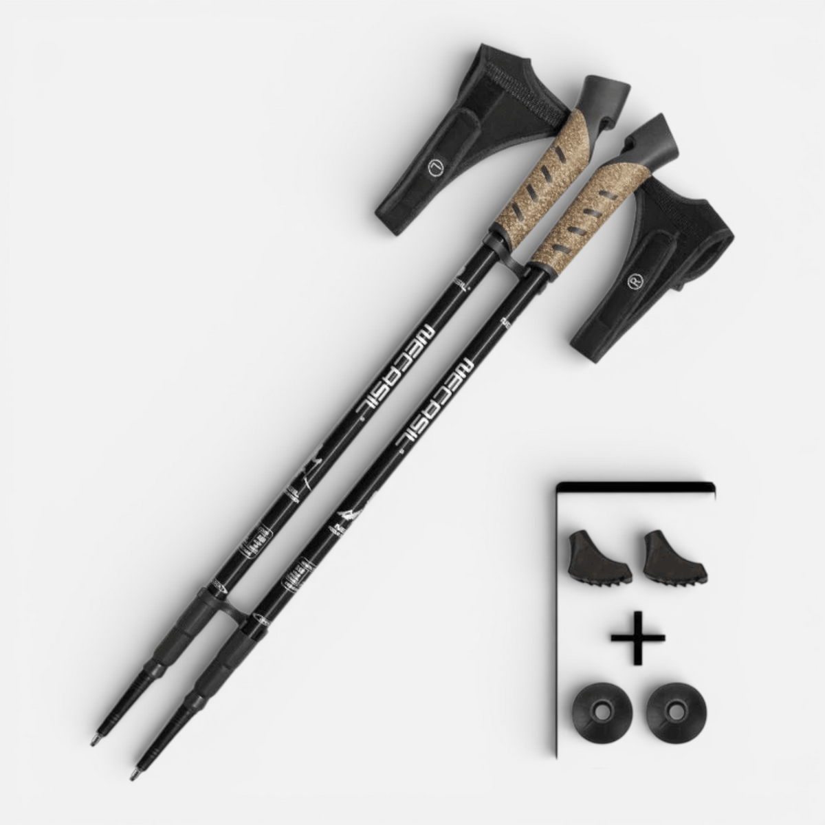 Mon Esprit Nature Noir Bâtons de marche nordiques - Wander