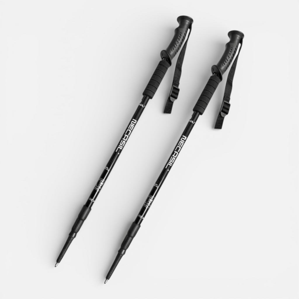 Mon Esprit Nature Noir Batons de randonnée anti-dérapants - Packly