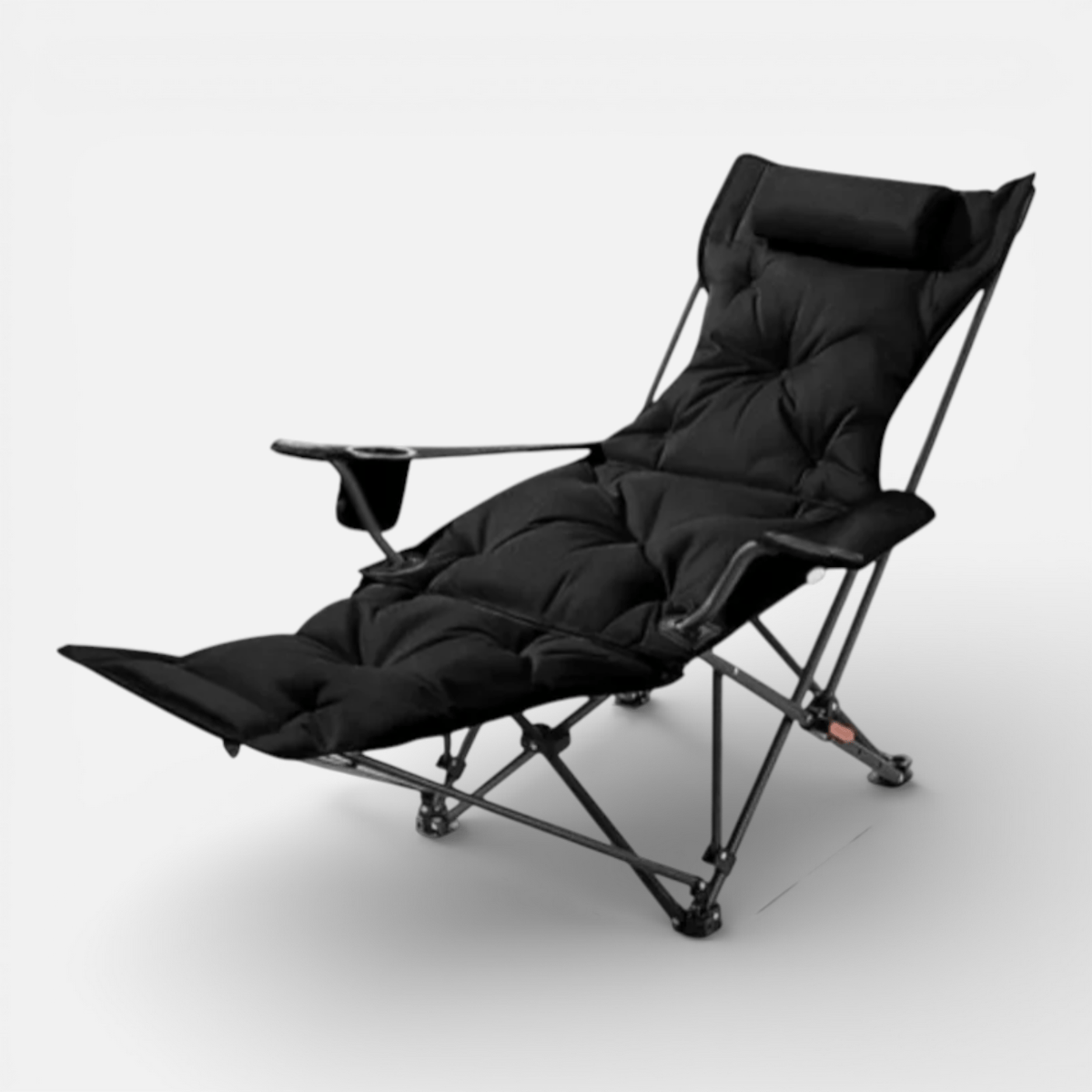 Mon Esprit Nature Noir Chaise de camping inclinable de haute qualitée - EchoCrest