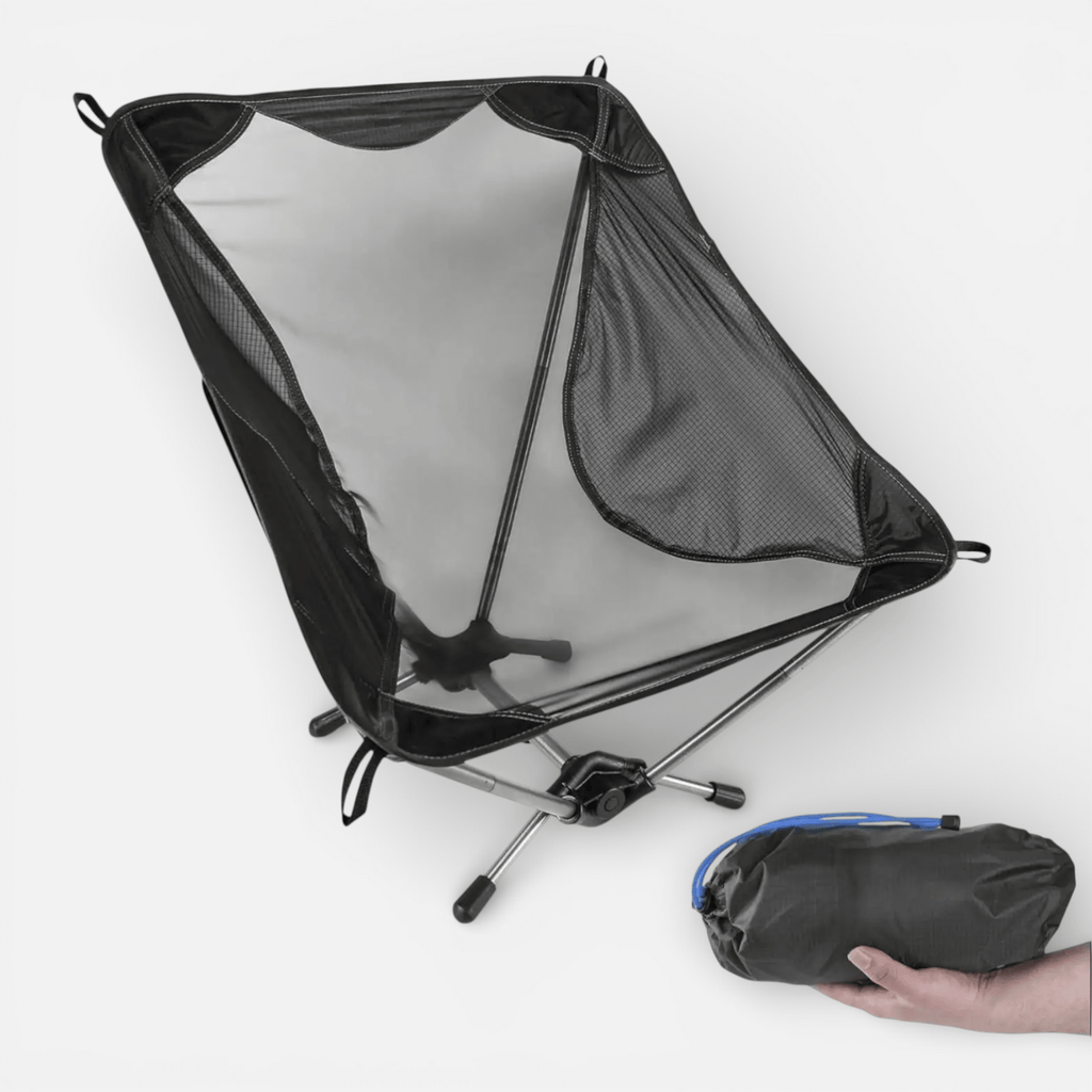 Mon Esprit Nature Noir Chaise de camping ultralégère - TerraNest