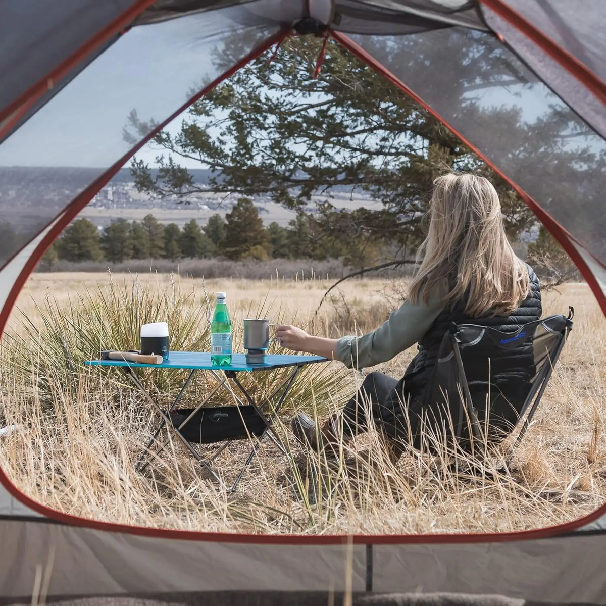 Mon Esprit Nature Noir Chaise de camping ultralégère - TerraNest