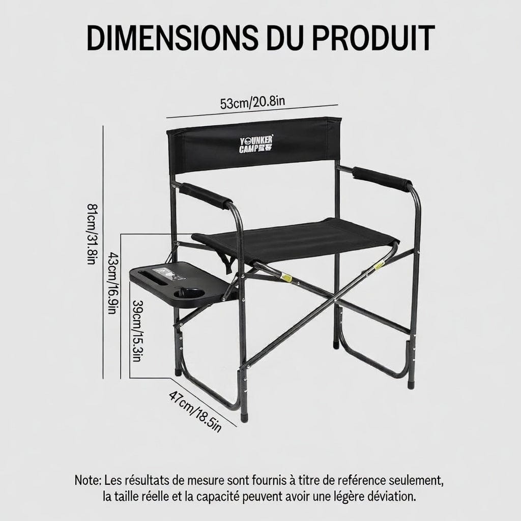 Mon Esprit Nature Noir Chaise pliante de camping en plein air - Mount 1