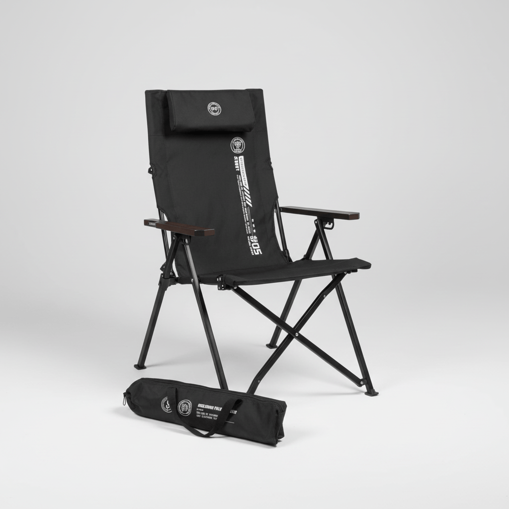 Mon Esprit Nature Noir Chaise pliante extérieure portable pour randonnées - ShineTrip