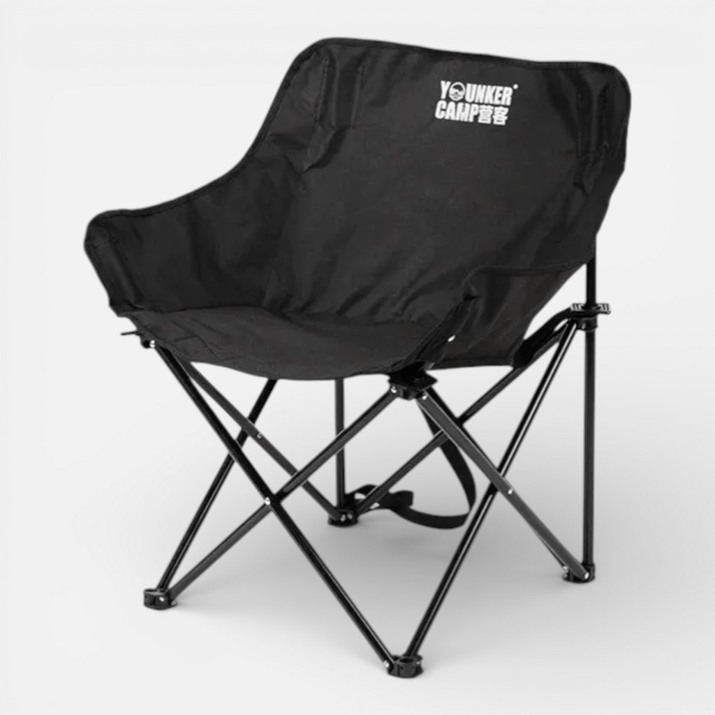 Mon Esprit Nature Noir Chaise pliante portable d'extérieur - NomadRidge