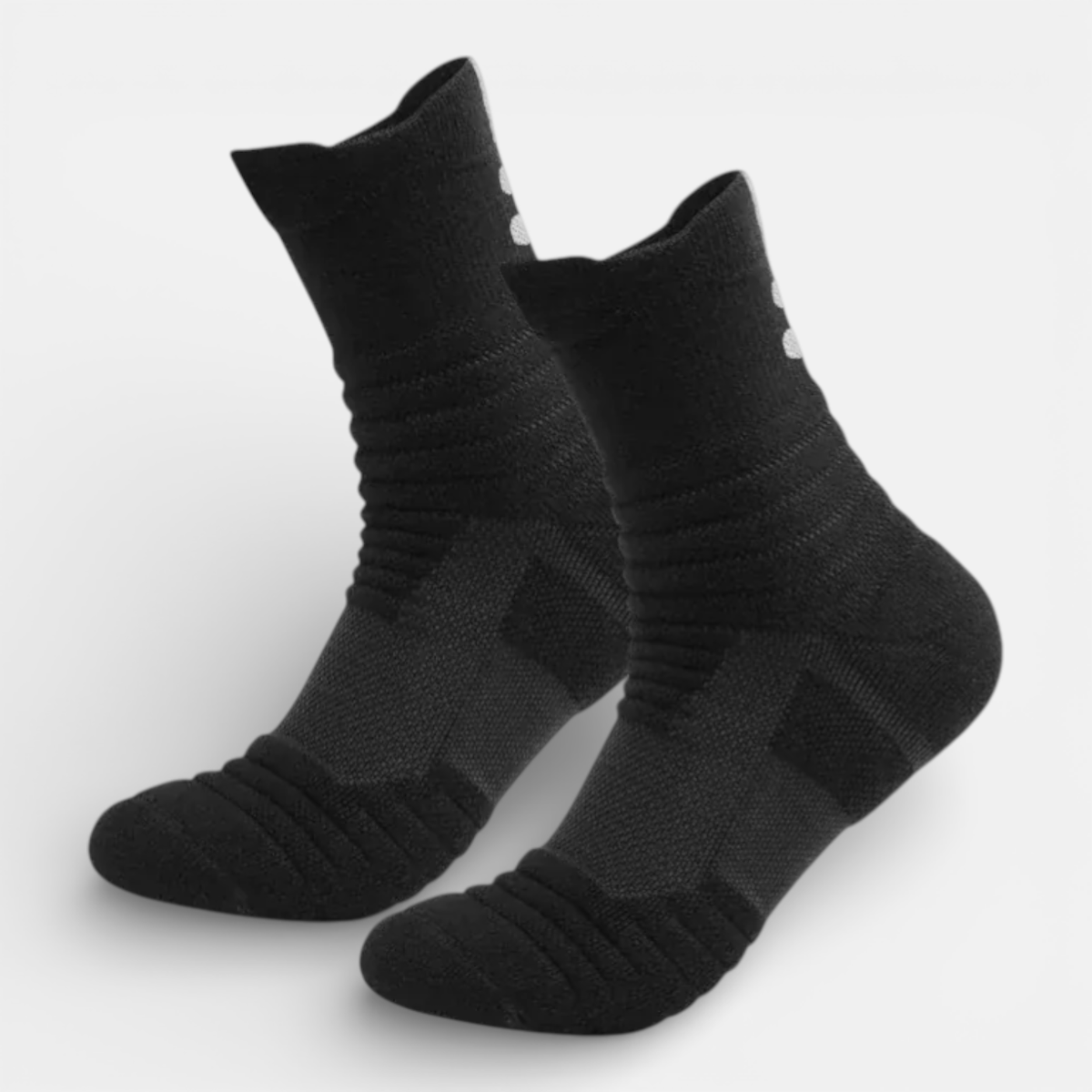 Mon Esprit Nature Noir Chaussettes de sport antidérapantes