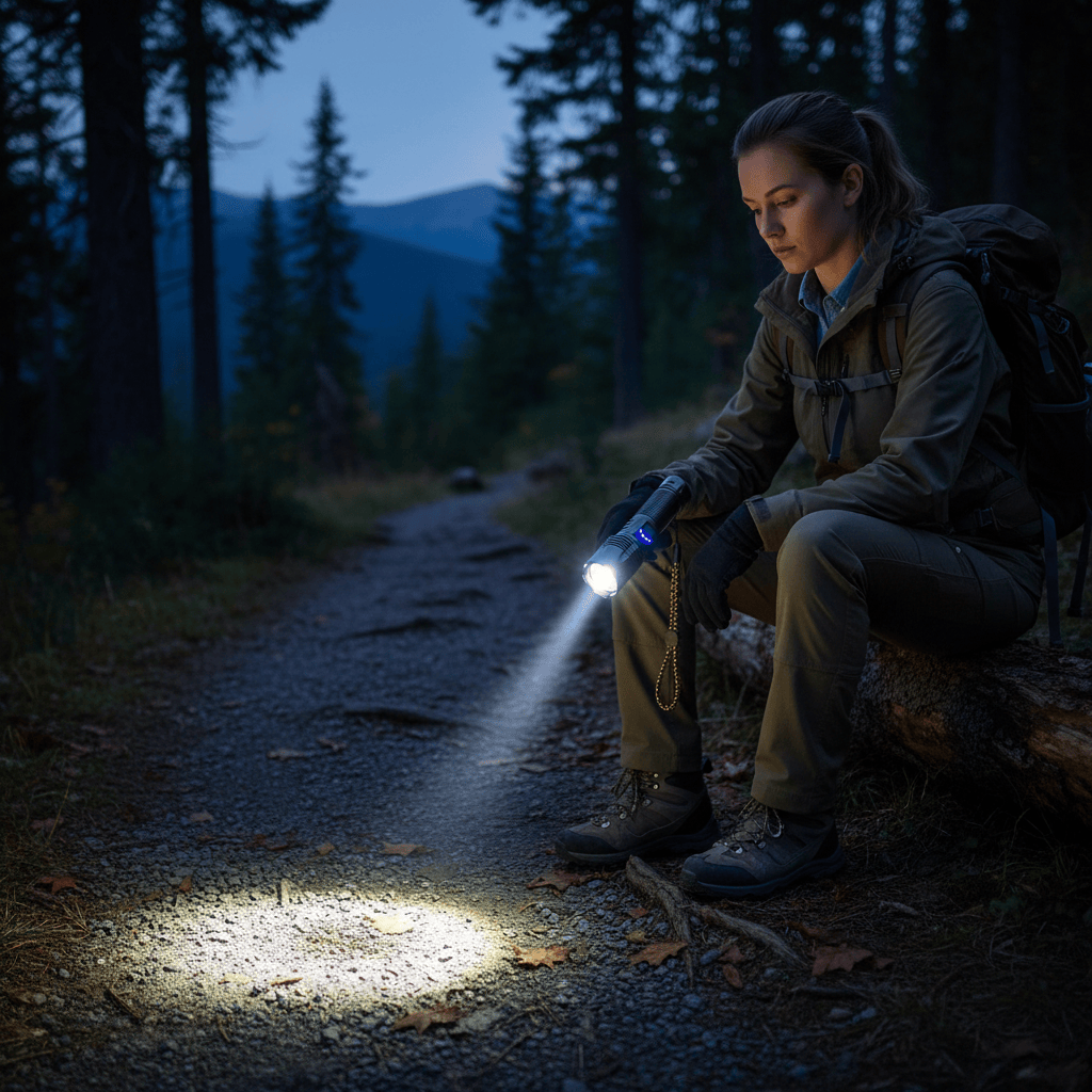 Mon Esprit Nature Noir Lampe de poche LED à lumière forte - Veltrix