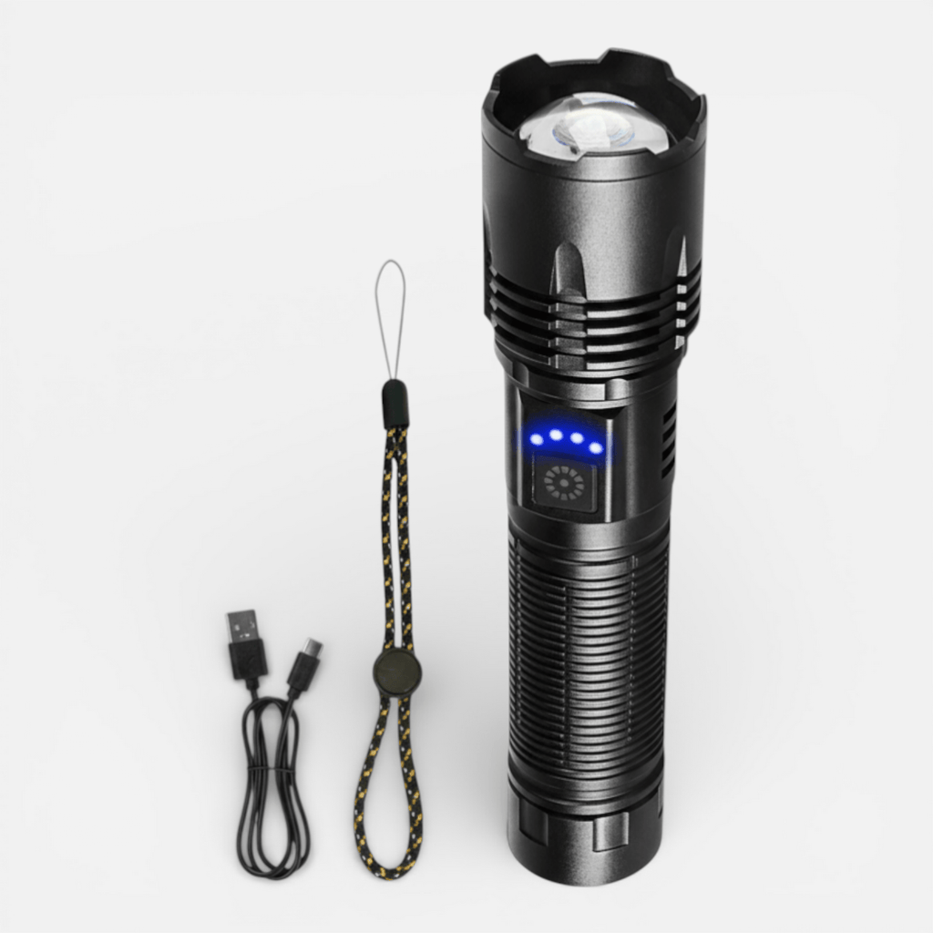 Mon Esprit Nature Noir Lampe de poche LED à lumière forte - Veltrix