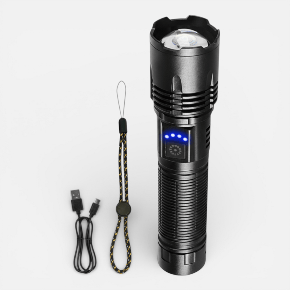 Mon Esprit Nature Noir Lampe de poche LED à lumière forte - Veltrix