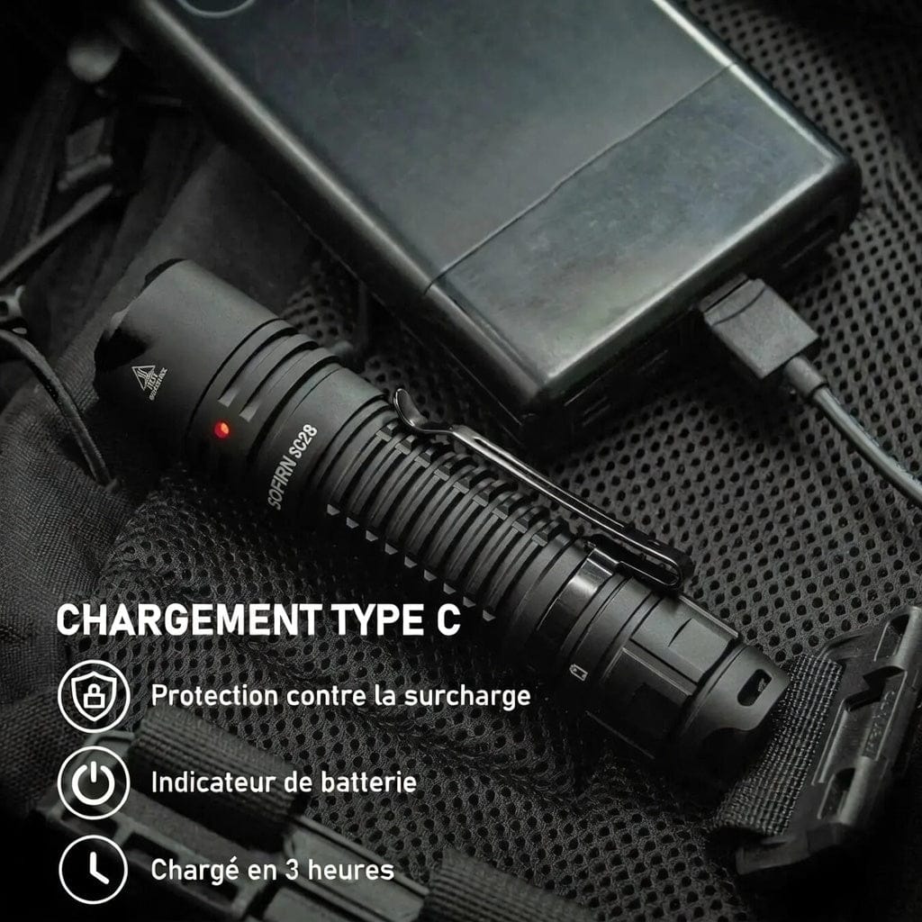 Mon Esprit Nature Noir Lampe de Poche LED rechargeable - NordFlare