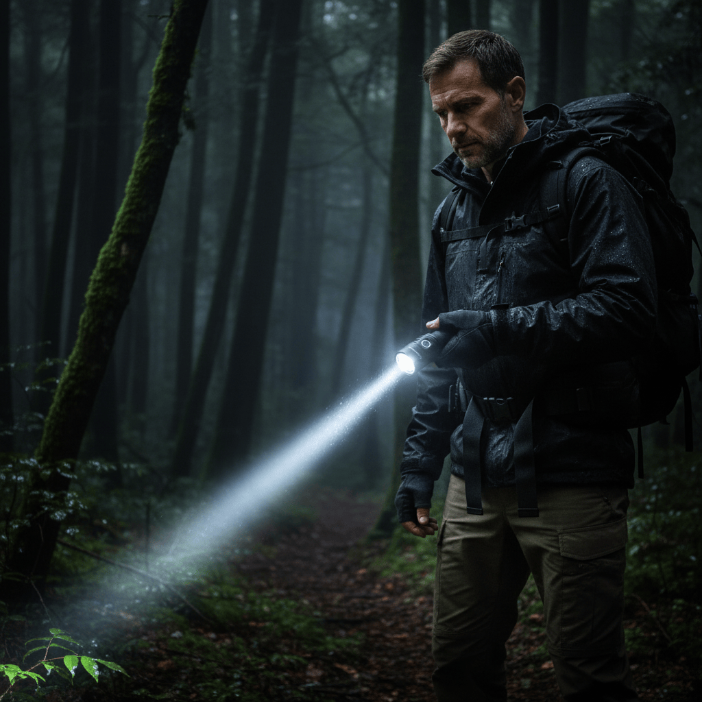 Mon Esprit Nature Noir Lampe torche imperméable - LuminorX Image