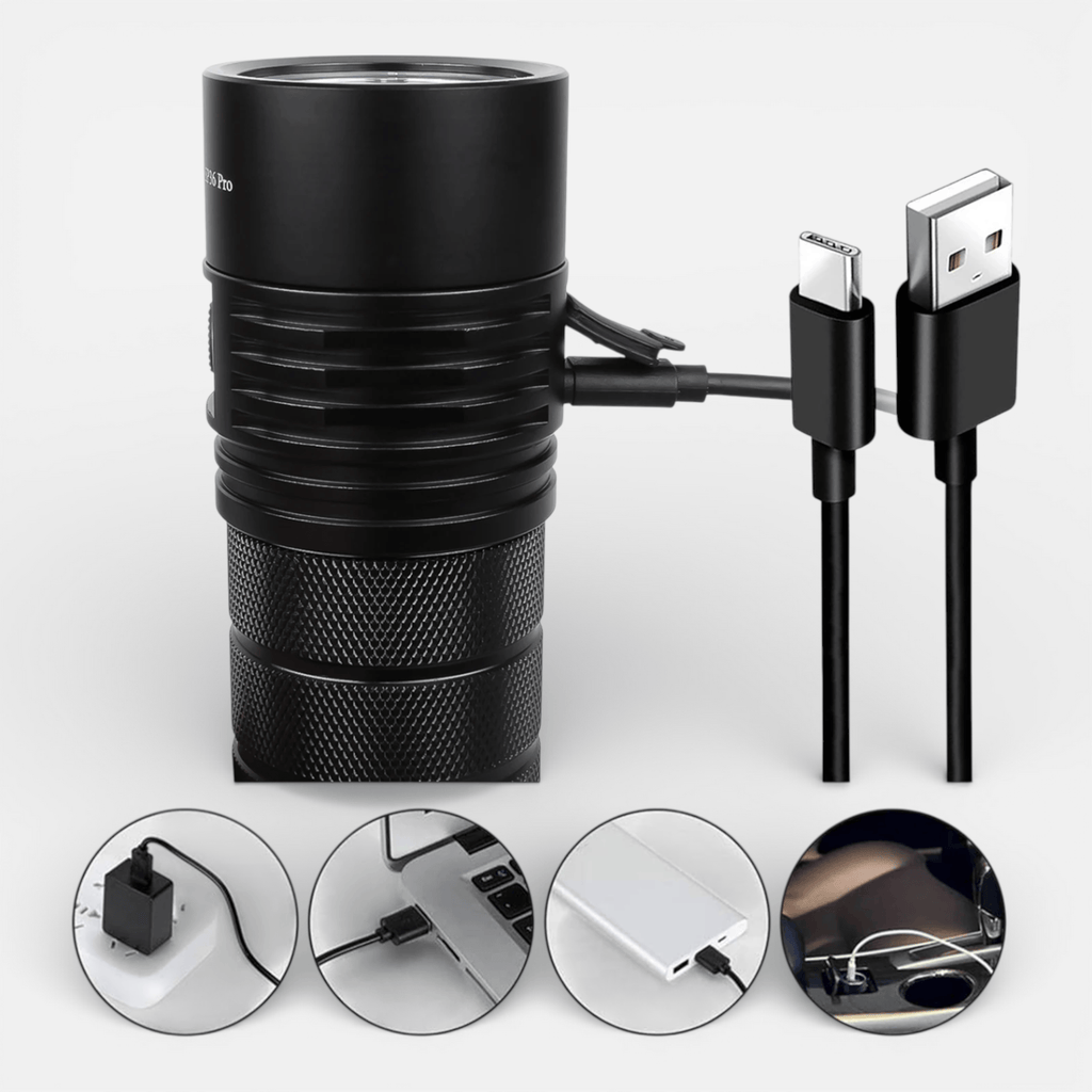 Mon Esprit Nature Noir Lampe torche imperméable - LuminorX