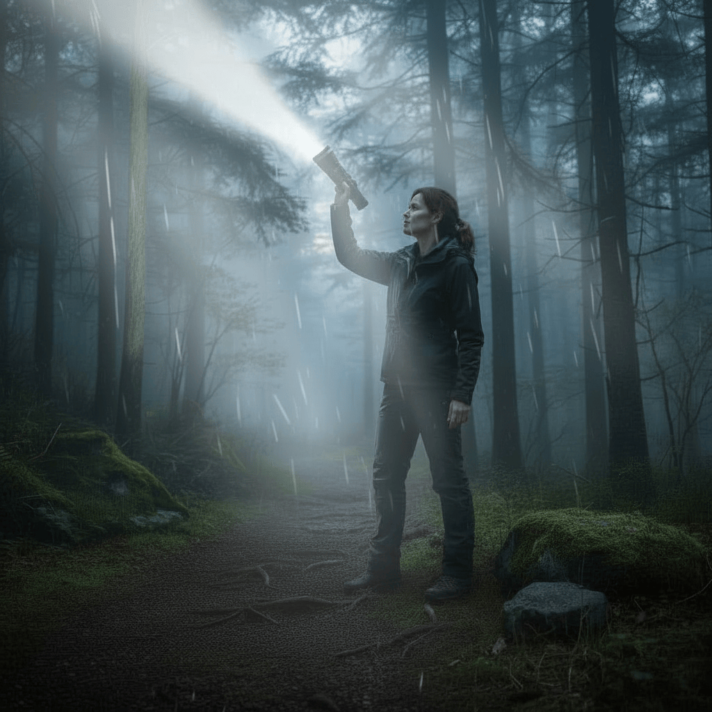 Mon Esprit Nature Noir Lampe torche surpuissante - Zyphor Image