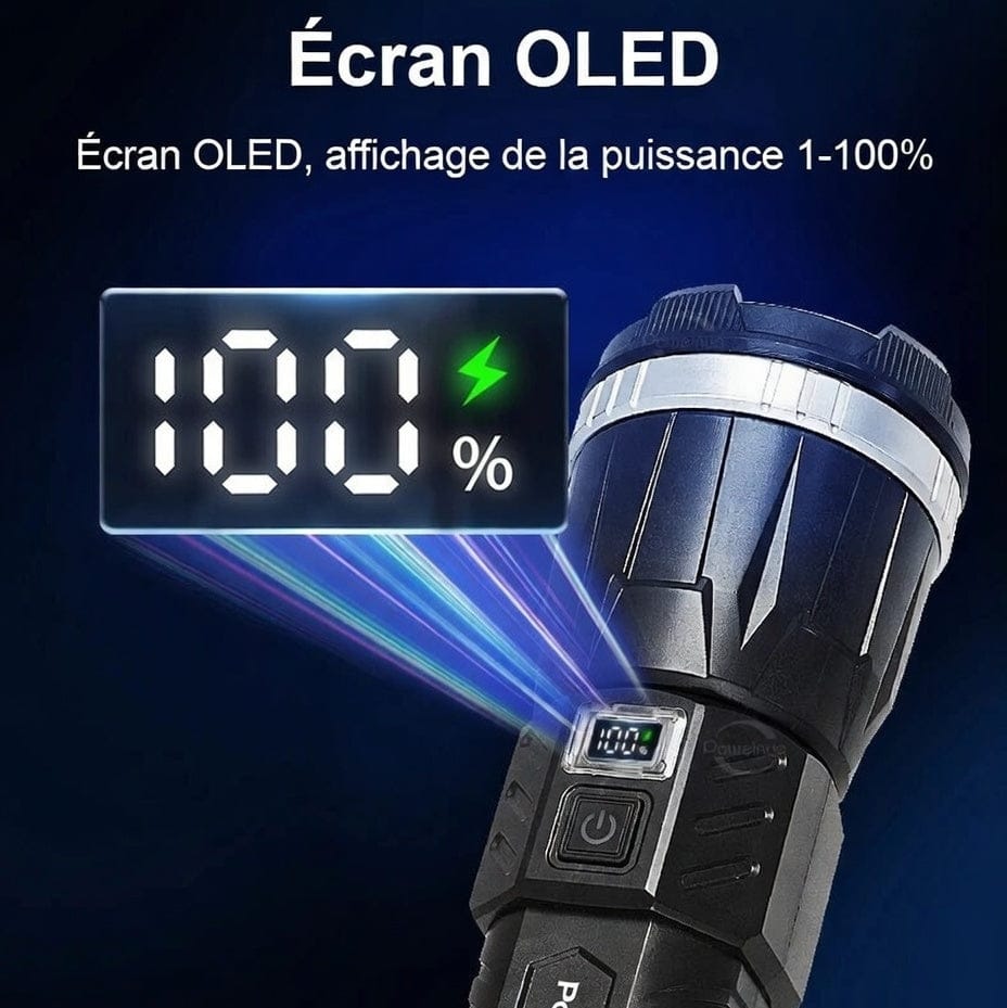 Mon Esprit Nature Noir Lampe torche surpuissante - Zyphor