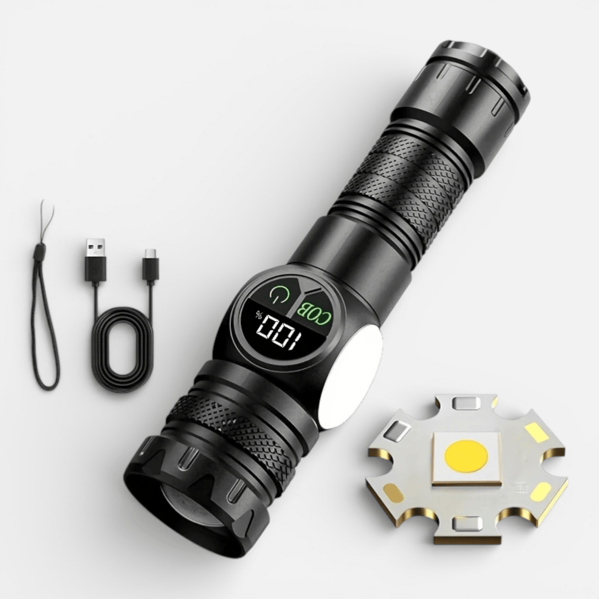 Mon Esprit Nature Noir Lampes de poche LED à puissance forte - Wildora