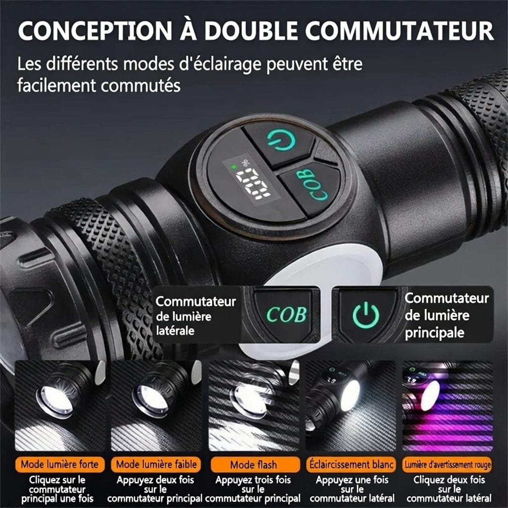 Mon Esprit Nature Noir Lampes de poche LED à puissance forte - Wildora