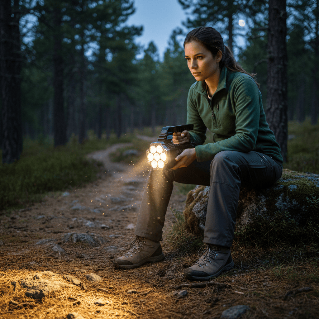 Mon Esprit Nature Noir Lampes de poche LED rechargeable haute puissance - Vireon