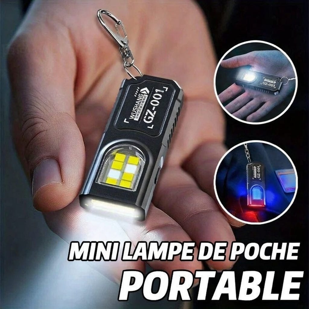Mon Esprit Nature Noir Mini lampe de poche porte-clés LED - Vireon
