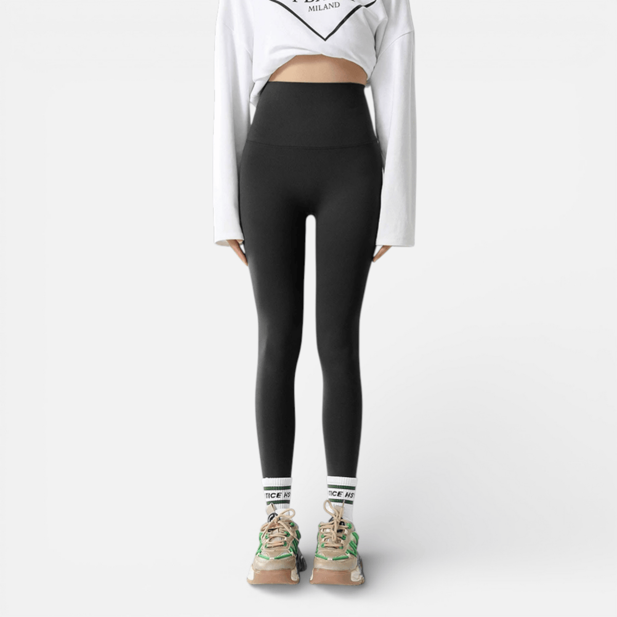 Mon Esprit Nature Noir / S Legging femmes taille haute