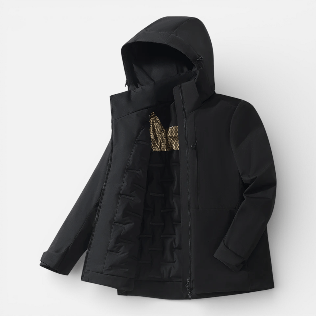 Mon Esprit Nature Noir / S Veste de randonnée coupe-vent thermique - Poly 2