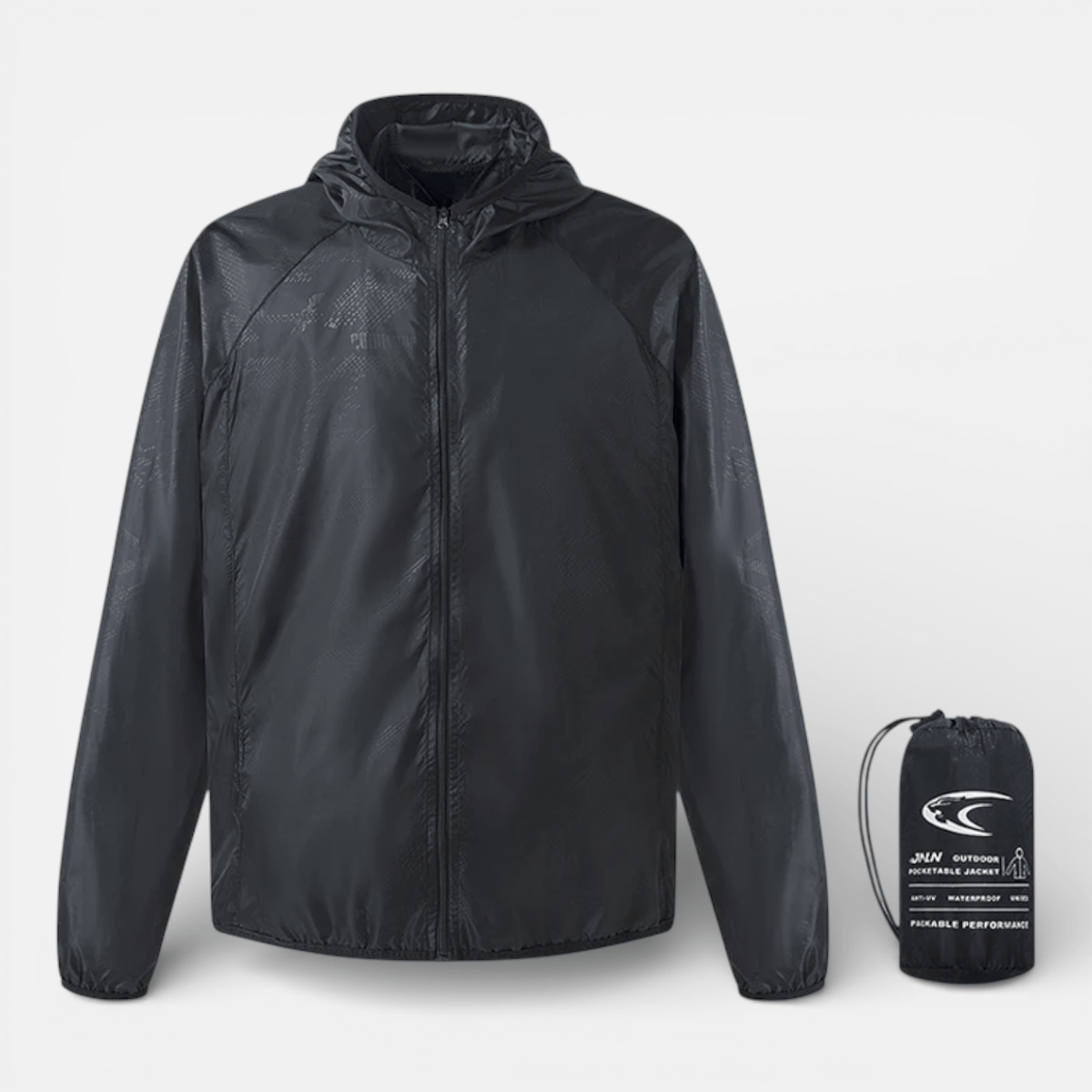 Mon Esprit Nature Noir / S Veste de randonnée imperméable d'urgence - Savey