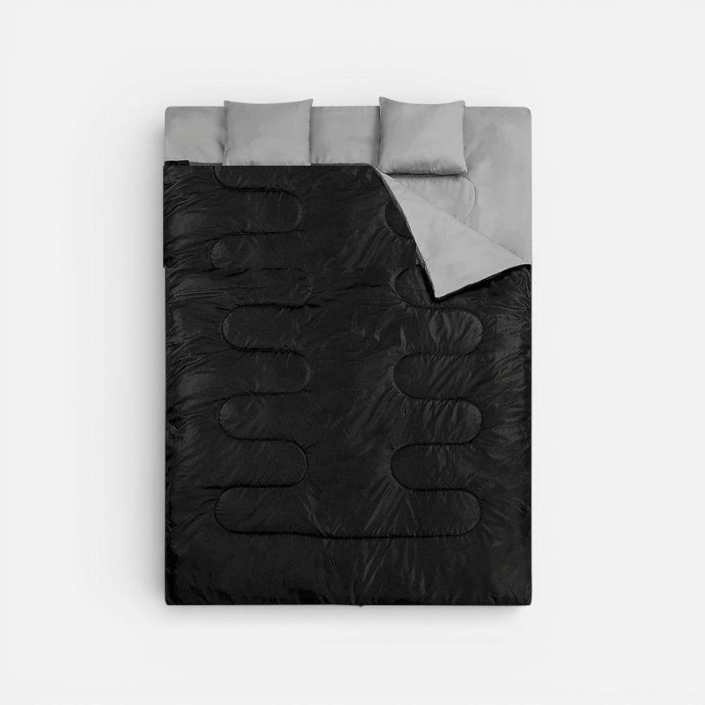 Mon Esprit Nature Noir Sac de couchage d'hiver 2 places - Comforto