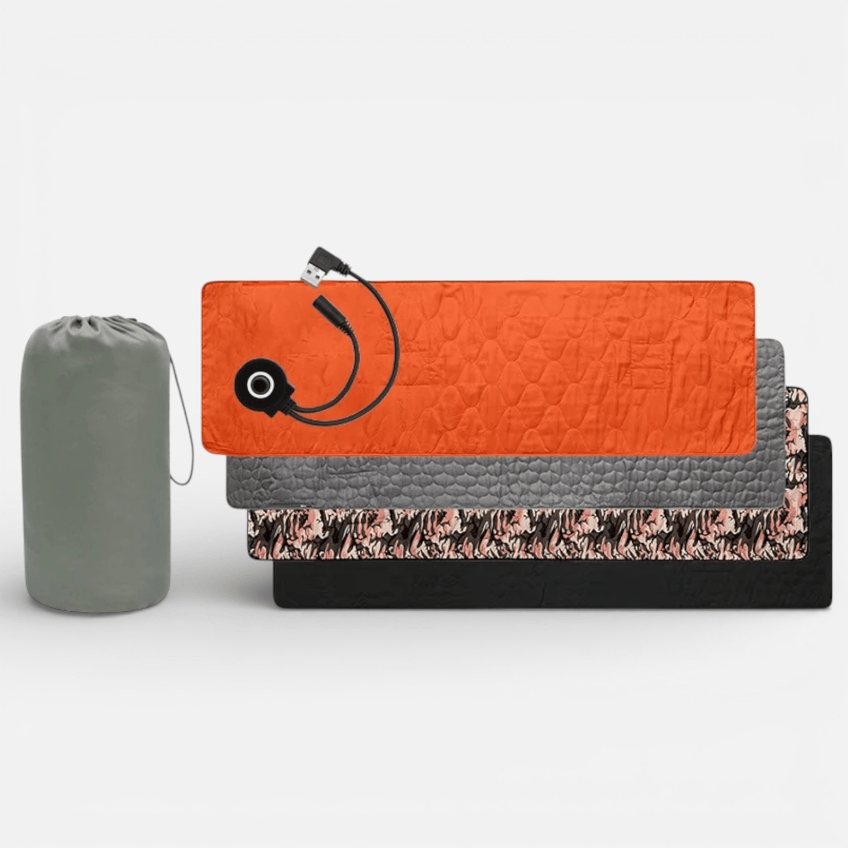 Mon Esprit Nature Noir Tapis de couchage chauffant USB pour Camping - Evo 3