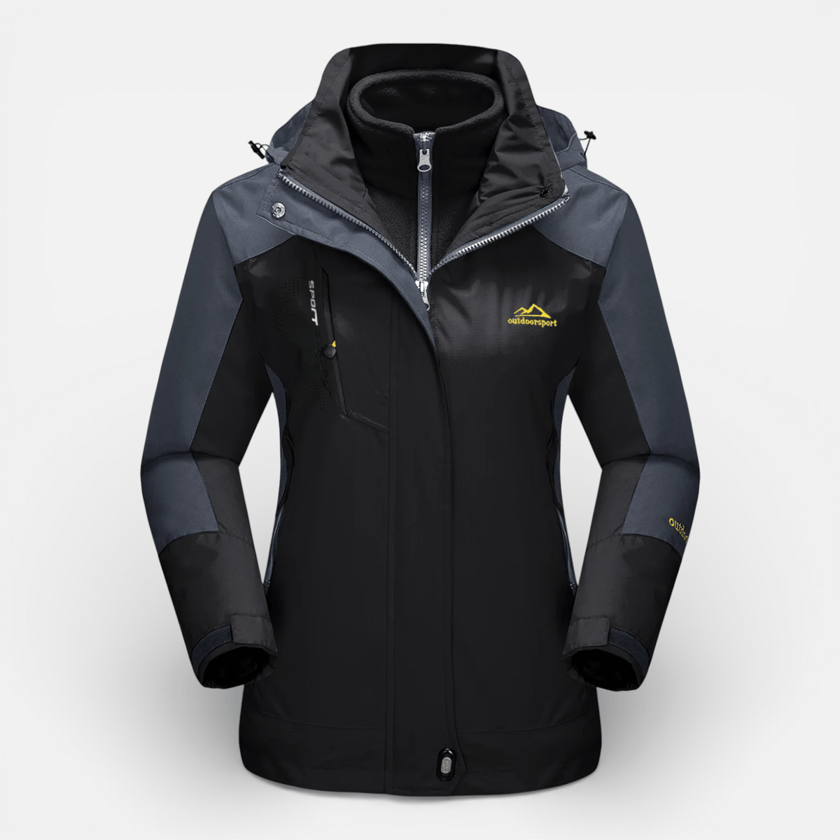 Mon Esprit Nature Noir / XS Veste de randonnée doublée en polaire - Zorna 2