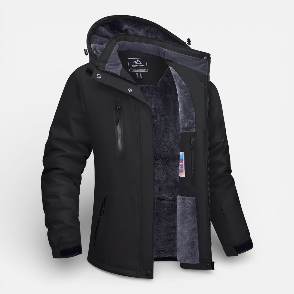 Mon Esprit Nature Noir / XS Veste polaire doublée pour femme - Warmer One