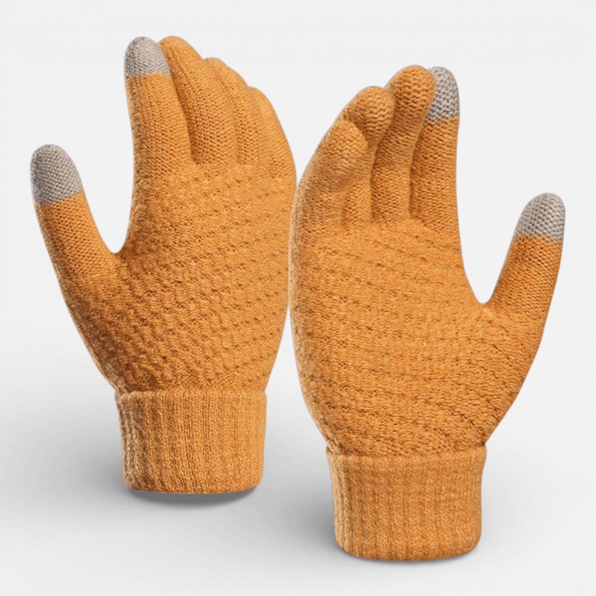 Mon Esprit Nature Orange Gants tricotés en laine unisexe