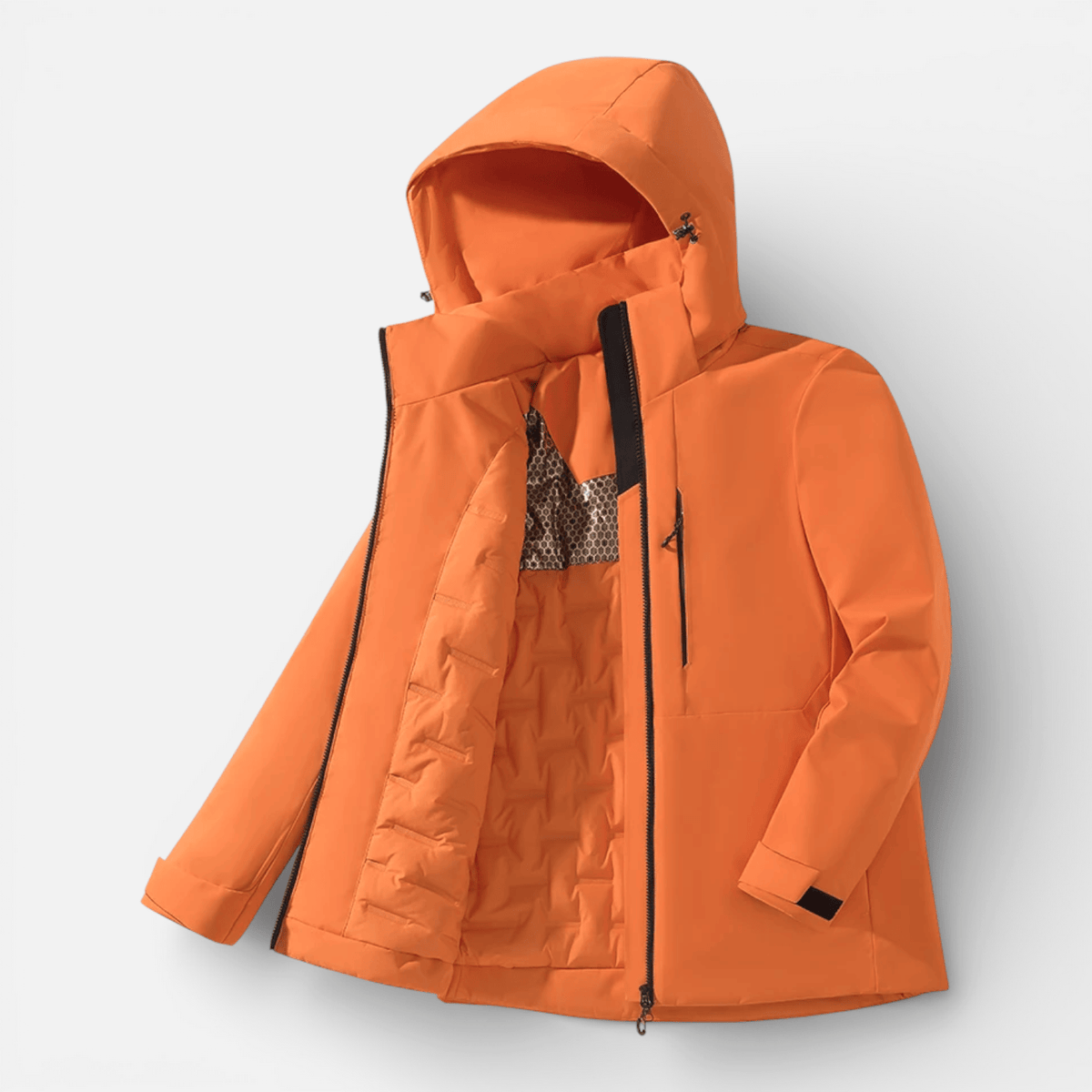 Mon Esprit Nature Orange / S Veste de randonnée coupe-vent thermique - Poly 2