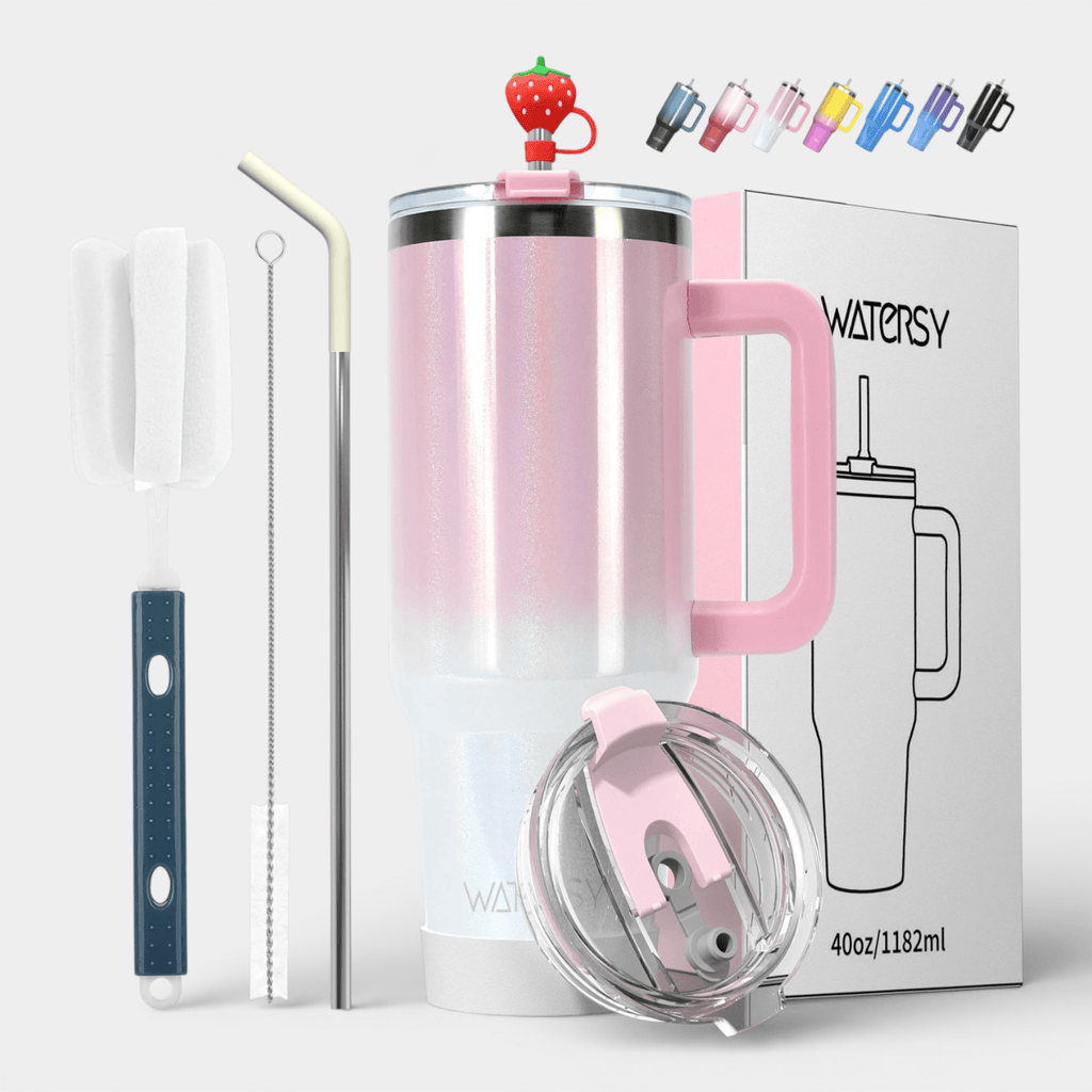 Mon Esprit Nature Rose / 800ml Tasse thermique en acier inoxydable - Noxy