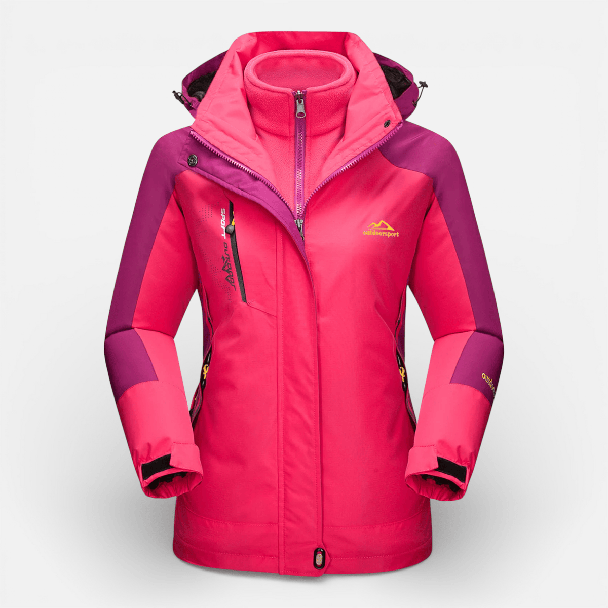 Mon Esprit Nature Rose clair / XS Veste de randonnée doublée en polaire - Zorna 2