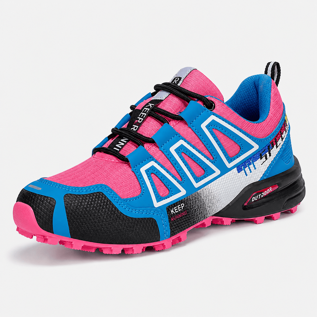 Mon Esprit Nature rose fluo / 36 Chaussures Randonnée Femme Imperméables et Légères - WaterFlow
