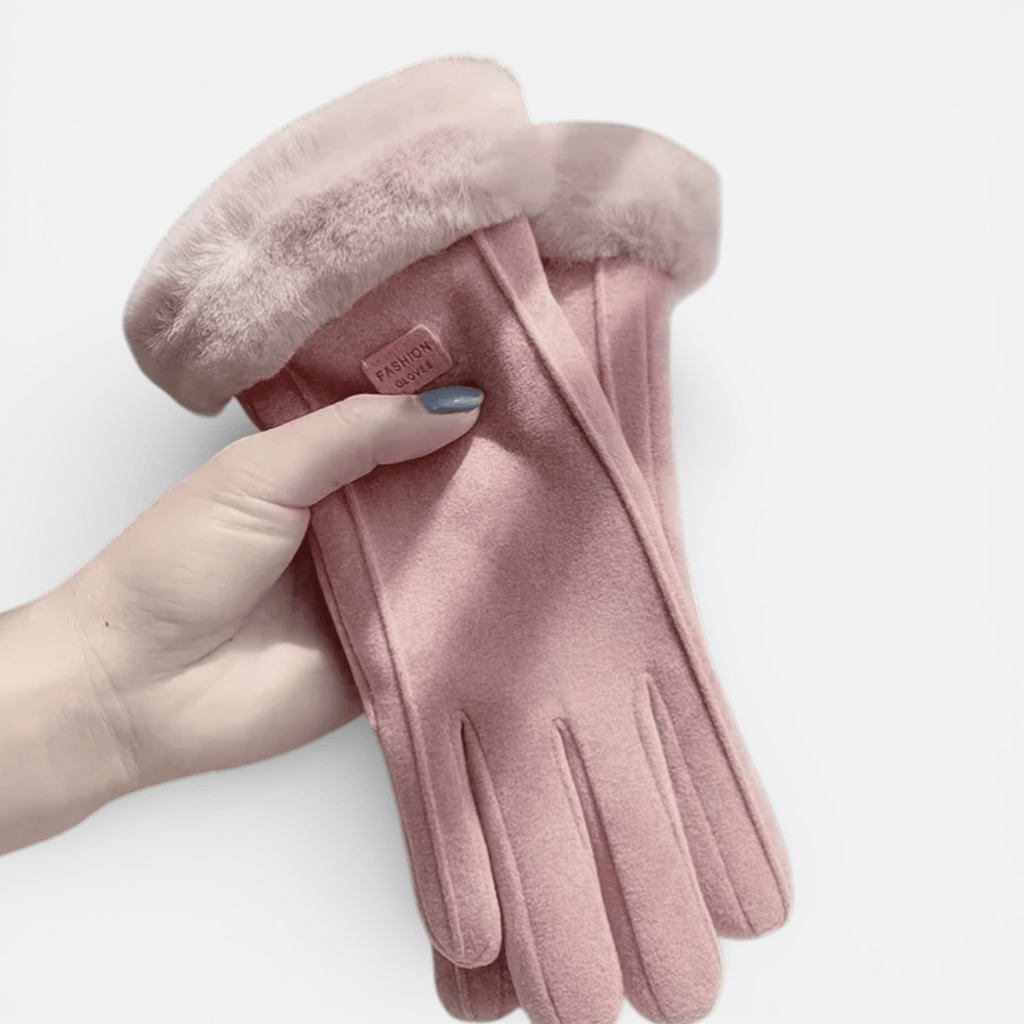 Mon Esprit Nature Rose Gants confortables avec doublure en peluche