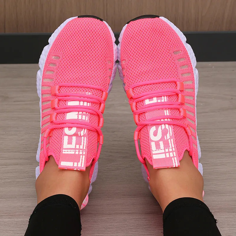 Mon Esprit Nature Rose Red / 44 Chaussures Randonnée Femme Légère et Respirante - FloxRun