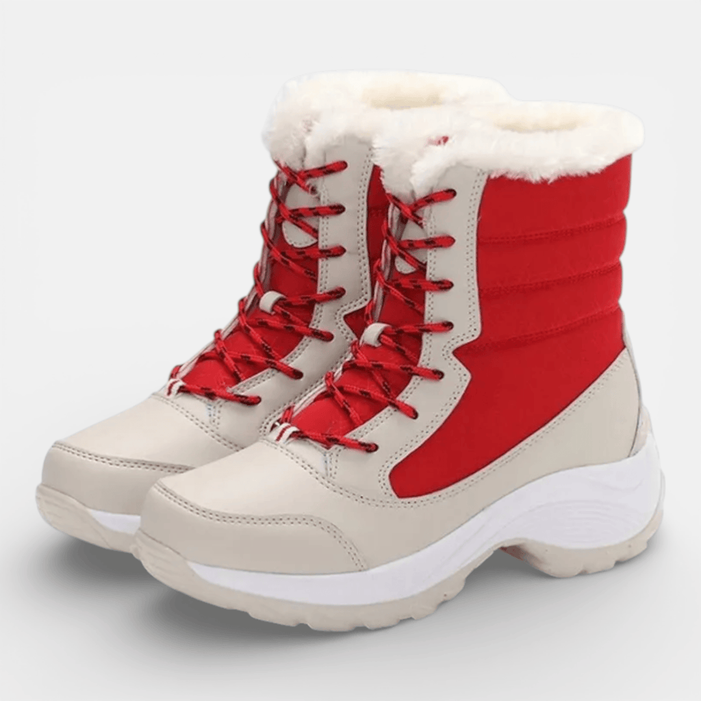 Mon Esprit Nature Rouge / 36 Bottines de randonnée imperméables pour femmes - Rain