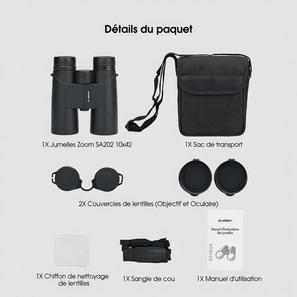 Mon Esprit Nature SA202  10X42 Télescope jumelles 10X42